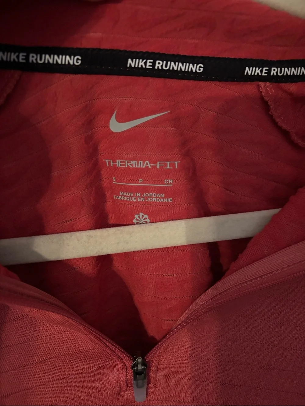 Nike Women's Coral Pink Half-Zip Running Top